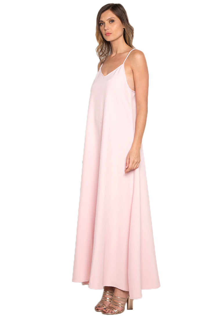 Powder Pink Maxi Dress – NOBASIC